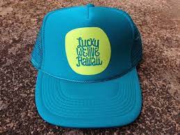 Must Have Now Lucky We Live Hawaii Hat Ashley Johnston Design Hats Pineapple Under The Sea Neon Green
