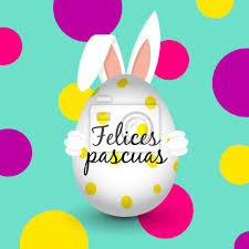 La pascua es una hermosa época capaz de sorprender a quienes disfrutan la felices pascuas! Conejo De Pascua Huevo De Pascua Felices Pascuas Espanol Wandposter Poster Osterhase Zufall Ohr Myloview De