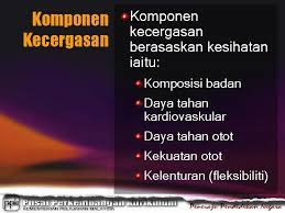 Komponen kecergasan dalam segak terkandung dalam kurikulum pendidikan jasmani sekolah rendah dan sekolah menengah. Standard Kecergasan Fizikal Kebangsaan Untuk Murid Sekolah Malaysia