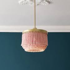 Stylish Pink Yellow Pendant Light Fringe Pendant Light Tassel Lighting Boho 1 Light Pendant Light I Pink Pendant Light Yellow Pendant Light Diy Pendant Light
