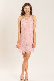 Scallops Lace And The Prettiest Shade Of Pink The Lace Up Keyhole Back Gives This Dress An Extra Flirty Touch We Love With Images Lace Shift Dress Dresses Cute Dresses
