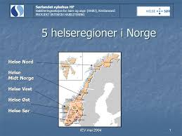 Spesialisthelsetjenesten omfatter de offentlige sykehusene, institusjonene i psykiatrien. 5 Helseregioner I Norge Helse Nord Helse Midt Norge Helse Vest Ppt Video Online Laste Ned