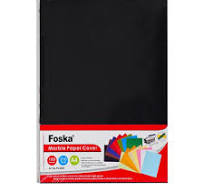 Foska A4 Marble Cover Paper Black 210GSM 100 Sheets