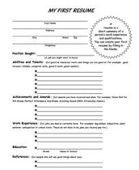 first resume