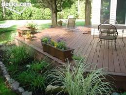 I am building a low profile deck, have couple of questions about footings to keep the deck low to the grade. Low Elevation Deck Picture Gallery Deck Landscaping Deck Designs Backyard Landscaping Around Deck