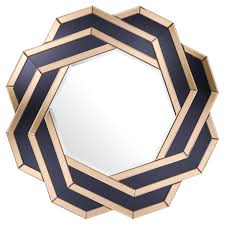 Black And Gold Mirror Uk Eichholtz Mulini Hollywood Regency Amber Black Octagonal Wall Mirror In 2020 Geometric Mirror Mirror Decor Mirror Wall