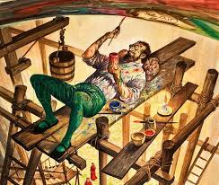 Michelangelo Painting The Cistine Chapel Google Search Michelangelo Paintings Michelangelo Artist Sistine Chapel
