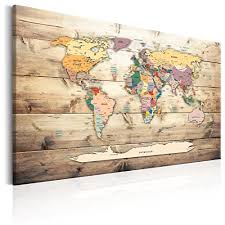 Das wandbild weltkarte eignet sich perfekt für einen außergewöhnlichen hingucker. Pinnwande Murando Weltkarte Pinnwand Leinwandbild 90x60 Cm 1 Teilig Kunstdruck Modern Wandbilder Xxl Wanddekoration Design Wand Bild Landkarte Karte Reise Geographie K A 0134 V A Burobedarf Schreibwaren