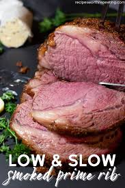 Smoked Prime Rib With Garlic Herb Compound Butter Recipe Smoked Prime Rib Prime Rib Recipe Prime Rib