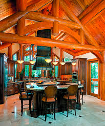 design a functioning log house kitchen