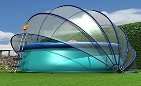 Sunnytent Rund Grosse L Komplett Transparent 540 X 540 X 270 Cm Ein Zelt Fur Mehrere Zwecke Geeignet Fur Schwimmbad Poolabdeckung Hintergarten Schwimmbader