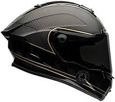 Amazon Com Bell Race Star Full Face Motorcycle Helmet Ace Cafe Speed Check Matte Black Gold Medium Auto Motorcycle Helmet Design Motorcycle Helmets Helmet