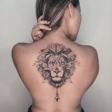 Feminine Lion Tattoo Design Tattoos For Women Back Tattoo Back Tattoo Women