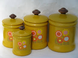 Check spelling or type a new query. 70 S Vintage Metal Kitchen Canisters Retro Flower Power Daisies
