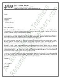 The best teachers are often the ones that care the most deeply, not only about their jobs, but about every student they serve. Music Teacher Cover Letter Sample Sample Resume Cover Letter Cover Letter For Resume Teacher Resume Examples