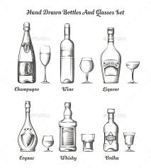 Different Alcohol Bottles And Glasses Bottle Drawing Alcohol Bottles Beer Bottle Drawing Search images from huge database containing over 1,250,000 drawings. bottle drawing alcohol bottles