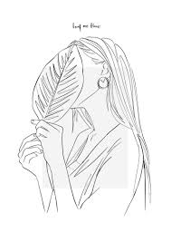 Leaf Me Alone Print Plant Girl Print Plant Line Art Drawing Etsy In 2021 Line Art Drawings Outline Art Minimalist Drawing