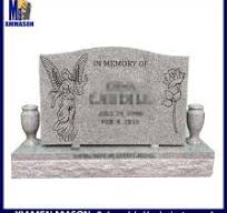 Wholesale Cheap China Grey Granite Grave Monument for USA ...
