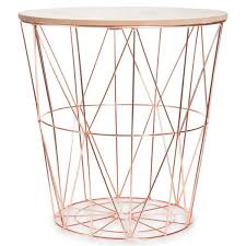 Bout De Canape En Metal D 40 Cm Zigzag Copper Gold Coffee Table Rose Gold Bedroom Gold Bedroom