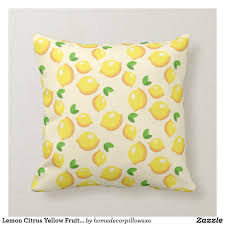 Lemon Citrus Yellow Fruit Throw Pillow Zazzle Com Throw Pillows Yellow Gifts Pillows