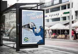 Mockup D Une Affiche Realise Pour Nouvelle Application Fictive Chez Tisseo Affiche Impression Affiche Affiches Publicitaires