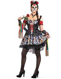 Weitere ideen zu tag der toten, halloween, karneval. Tag Der Toten Mexikanerin Halloween Damenkostum Schwarz Bunt Gunstige Faschings Kostume Bei Karneval Megastore
