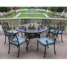 Round Patio Dining Sets For 6 Golaria Com In 2020 Outdoor Table Settings Patio Dining Set Patio