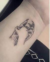 This Dotwork One Of Belle And The Beast Holding Hands Community Post 21 Of T Beauty And The Beast Tattoo Beauty Tattoos Disney Tattoos Beauty And The Beast