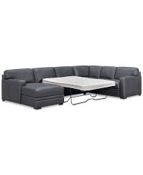 Furniture Avenell 3 Pc Leather Sectional With Full Sleeper Sofa Chaise Created For Macy S Reviews Furniture Macy S Full Sleeper Sofa Leather Sectional Sofas Sectional Sleeper Sofa