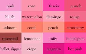The Color Thesaurus Color Pink Color Color Names