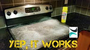It has been left like this for two days. Easy Off Trick To Clean Glass Stove Top Test For Scratching Youtube