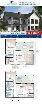 House Plan 034 01277 Lake Front Plan 2 424 Square Feet 3 Bedrooms 2 5 Bathrooms In 2021 Lake House Plans Beach House Plans Beach House Flooring