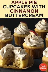Apple Pie Cupcakes With Cinnamon Buttercream Recipe Cupcake Recipes Desserts Apple Pie Cupcakes