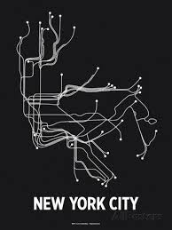 Black And White New York City Posters New York City Black Pearl White Serigraph Lineposters Allposters Com In 2020 City Framed Art Nyc Subway Subway Print