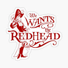 This silky full dress is red black and blue with shiny stones throughout. Redheads Stickers Redbubble
