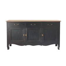 Buffet 3 Portes En Manguier Noir Maisons Du Monde En 2020 Mobilier De Salon Maison Du Monde Buffet