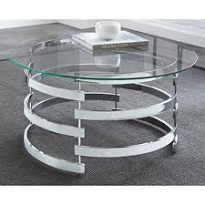 Get 5% in rewards with club o! Buy Modern Round Glass Top Coffee Table With Chrome Open Base Includes Modhaus Living Pen Online In Uae 285976418