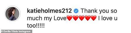 Couple recently woke up and boyfriend remembers where is tv remote. Katie Holmes Receives A Gushing Birthday Message From Her Boyfriend Emilio Vitolo On Instagram Fr24 News English