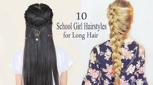 School hairstyle for modern girls: 10 Cute And Easy School Girl Hairstyles For Long Hair Mastorat Com