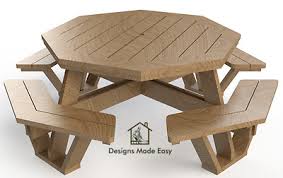 Explore the best info now. Traditional Round Picnic Table With Benches Out Door Furniture Plans Odf04 13 95 Picclick