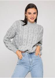 Check spelling or type a new query. Pull Col Haut En Maille Torsadee Gris Outfitbook