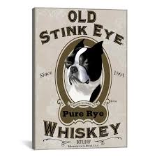 Old Stink Eye Vertical By Brian Rubenacker Graphic Art On Canvas In 2021 Boston Terrier Gift Boston Terrier Owner Boston Terrier Dog