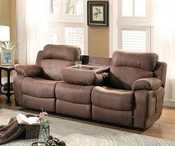 Marille Brown Fabric Double Reclining Sofa W Drop Down Cup Holders Sofa Living Room Furniture Recliner Reclining Sofa