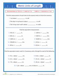 Units Of Measurement Metric Length Worksheet Education Com Measurement Worksheets Math Measurement Activities Measurement Conversions