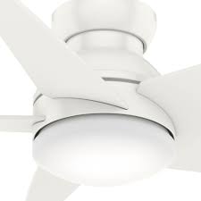 Why should you consider flush mounting? Casablanca Isotope Low Profile 44 Indoor Flush Mount Ceiling Fan In Fresh White Accuweather Shop