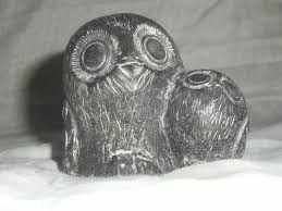 A Wolf Originals Soapstone Owl Figurine With and similar items