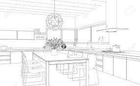 If you did, let's move on to the next step which is decorating.what is there to learn about arranging pillows and a few nick nacks that you have since when? Interior Design Modern Kitchen Drawing Plan 3d Illustration Stock Photo Picture And Royalty Free Image Image 102160338