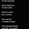 She can become almost childlike in her demeanor around you when she's in love. 3