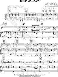 Why does it fall today? Fats Domino Blue Monday Sheet Music In C Major Transposable Download Print Sku Mn0075349