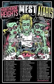 Hawthorne Heights Celebrating 10 Year Anniversary Of If Only You Were Lonely Lp On The Three Headed Monsto Hawthorne Heights 10 Year Anniversary Tour Posters